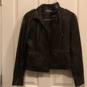 Kenneth Cole genuine leather moto jacket